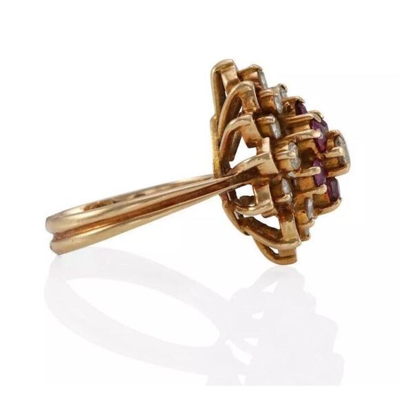 Bailey Banks & Biddle Ruby Diamond Ring - Picture 4 of 4